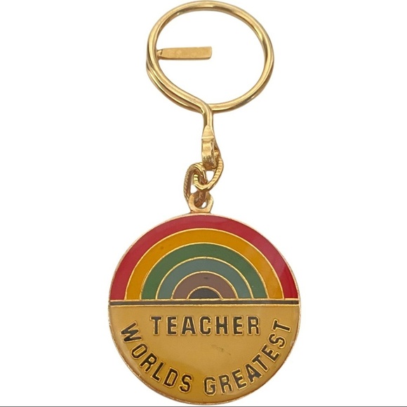 Vtg 1980 Pride Rainbow Worlds Greatest Teacher - Picture 1 of 5